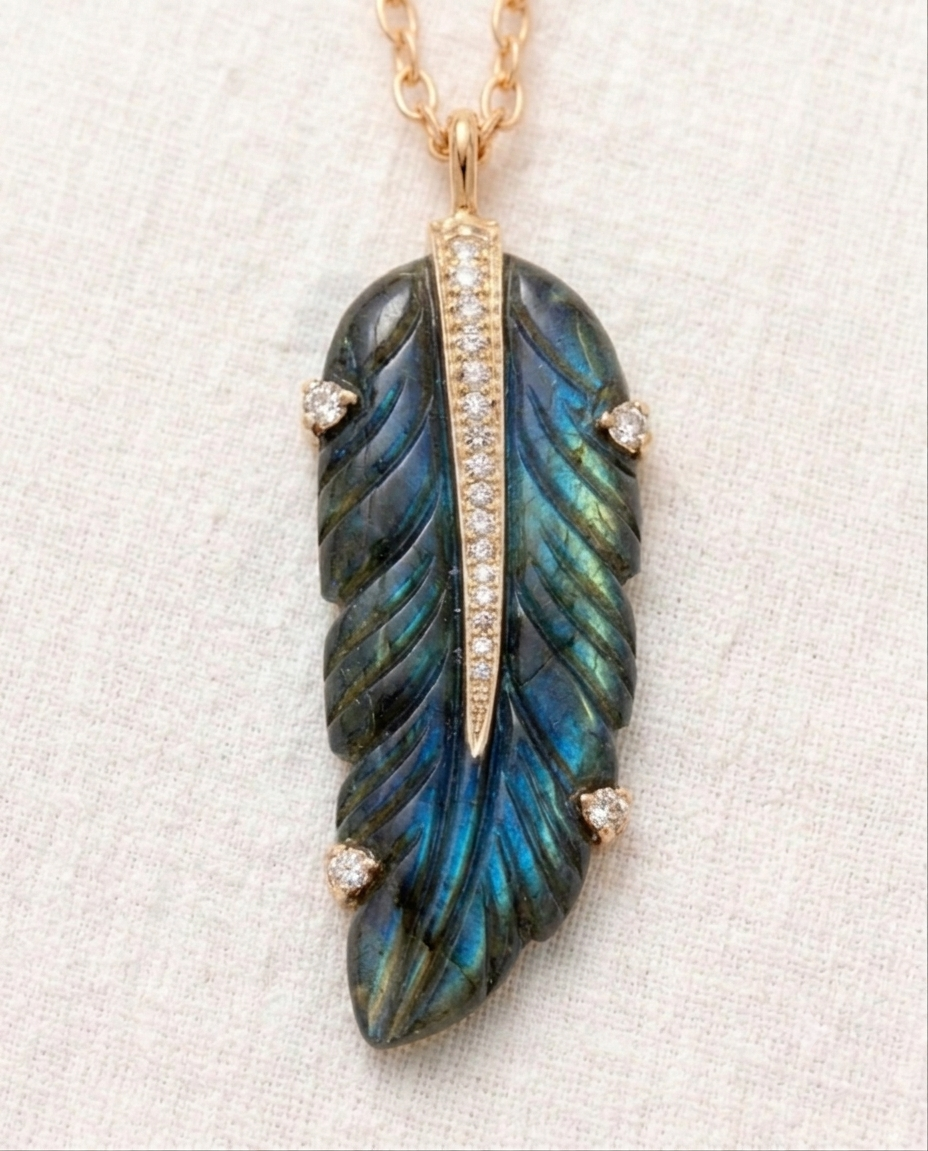 labradorite feather
