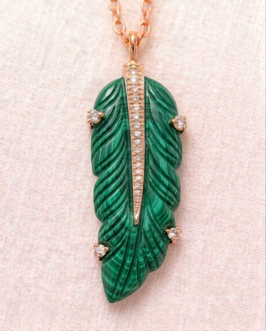 malachite feather
