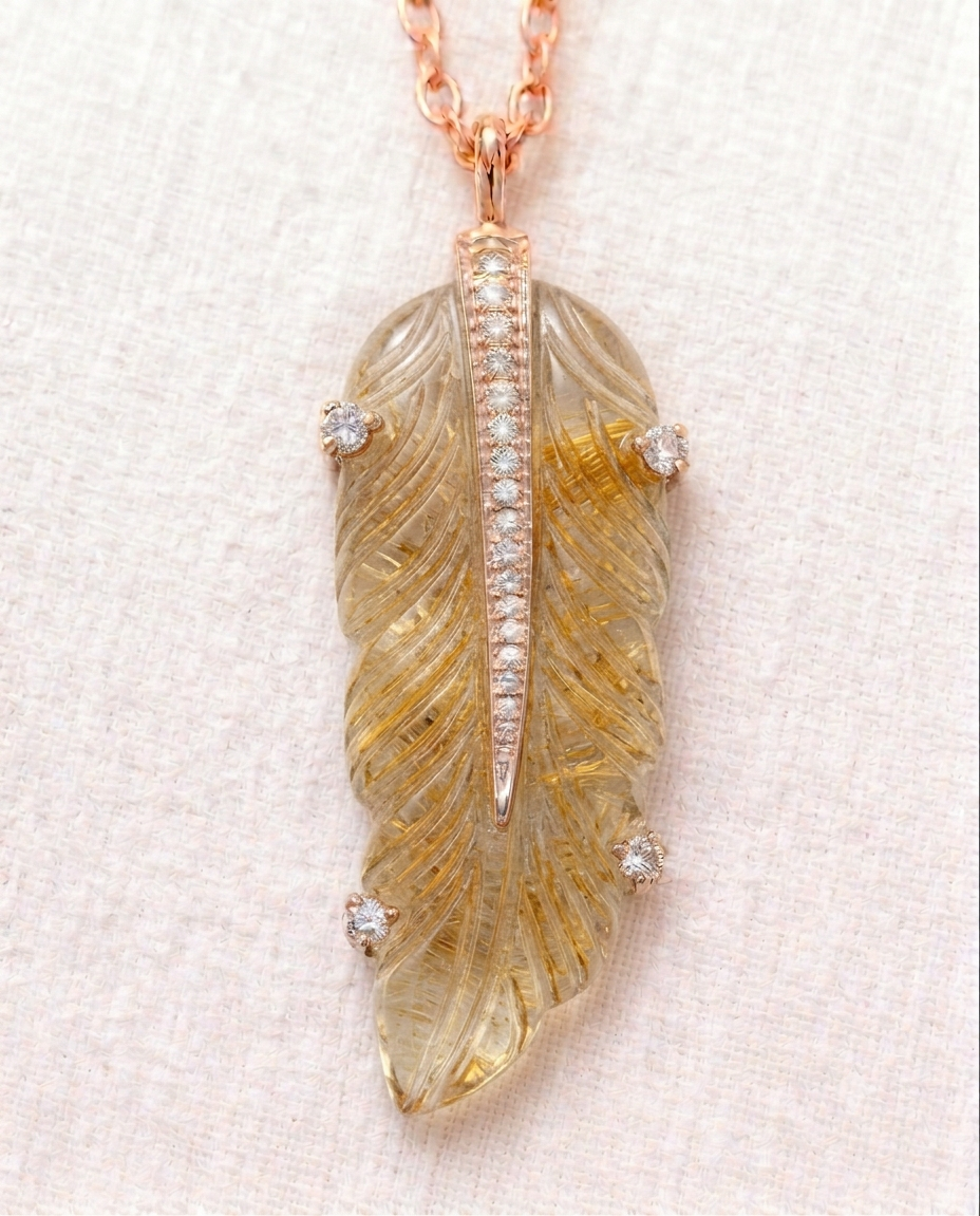 rutliated quartz feather