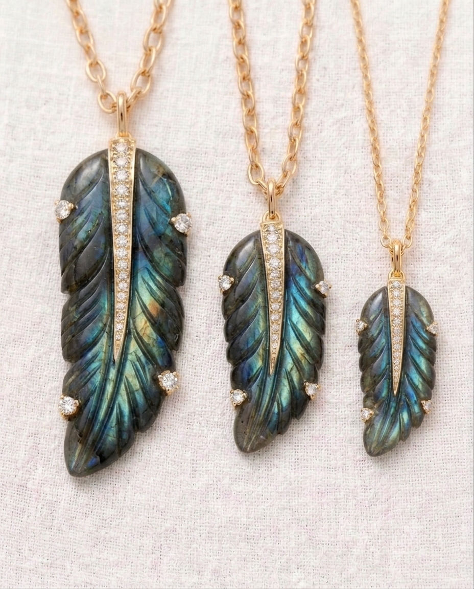 labradorite feather