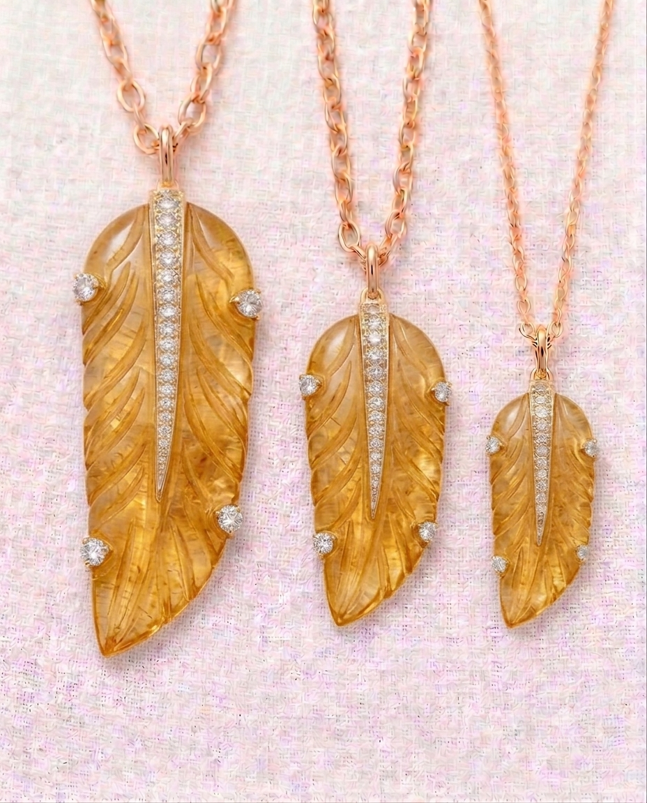 rutliated quartz feather