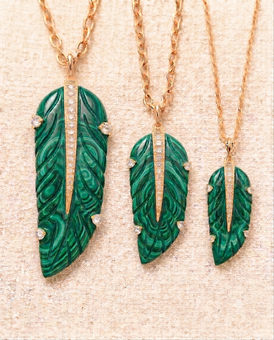 malachite feather