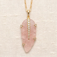 Open Feather — Rose Quartz