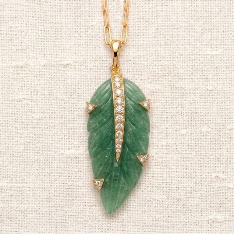 Flourish Feather — Malachite