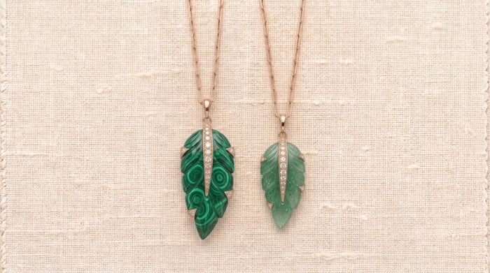 The Feather for Flourish: Malachite · Aventurine