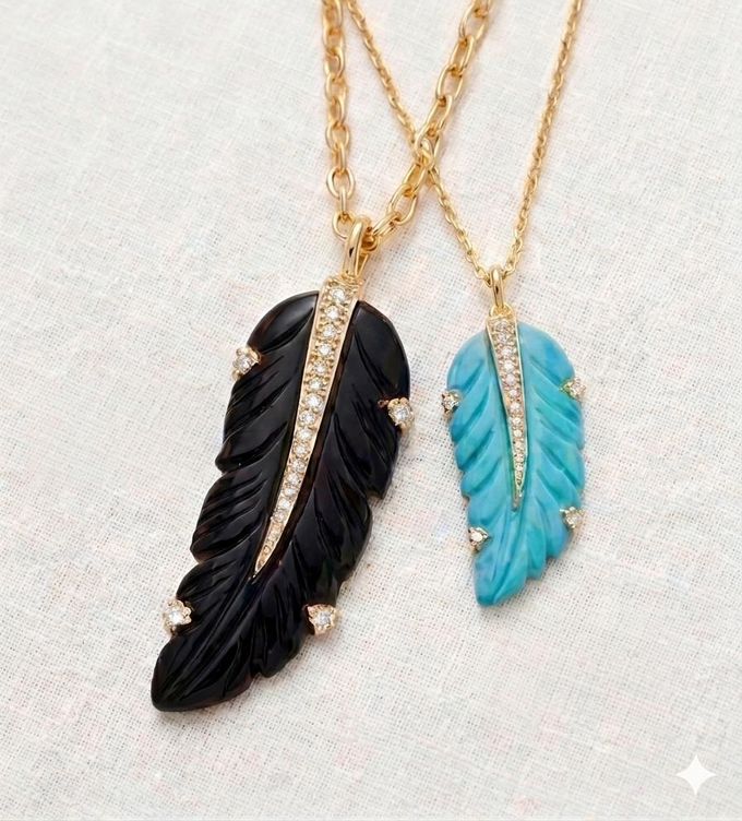 The Feather for Ground: Onyx · Turquoise