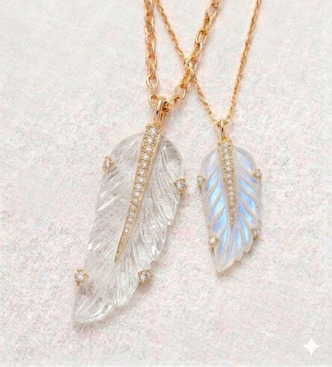 The Feather for Clarify: Clear Quartz · Moonstone